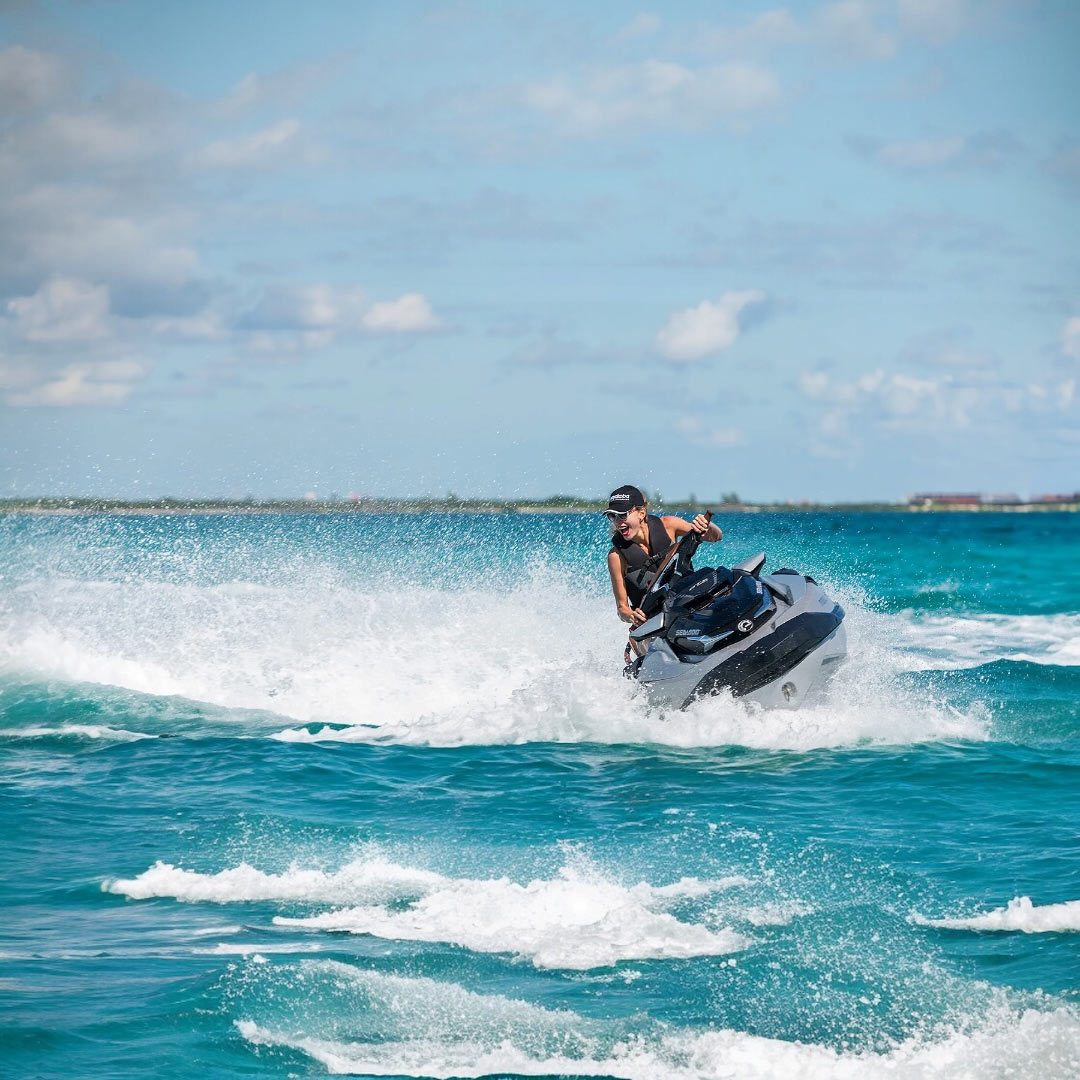 Luxury water sports at Mayakoba – jet skiing in the Caribbean Sea